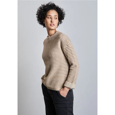 Street One Gestreifter Cosy Pullover - Beige - Damen Street One Gestreifter Cosy Pullover - Beige - Damen