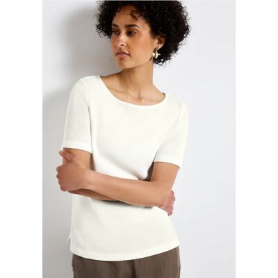 Street One Strick-Look T-Shirt - Weiß - Damen Street One Strick-Look T-Shirt - Weiß - Damen