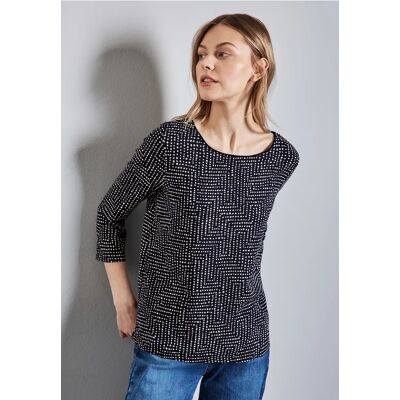 Street One Gemustertes Shirt - Blau - Damen Street One Gemustertes Shirt - Blau - Damen