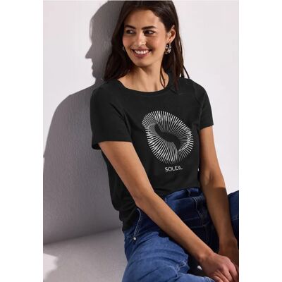 Street One T-Shirt mit Schmucksteinen - Schwarz - Damen Street One T-Shirt mit Schmucksteinen - Schwarz - Damen