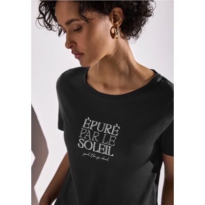 Street One T-Shirt mit Wording - Schwarz - Damen Street One T-Shirt mit Wording - Schwarz - Damen