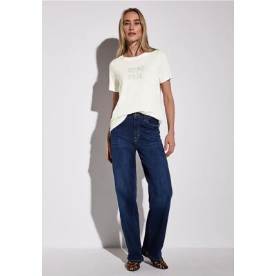 Street One T-Shirt mit Wording - Weiß - Damen Street One T-Shirt mit Wording - Weiß - Damen