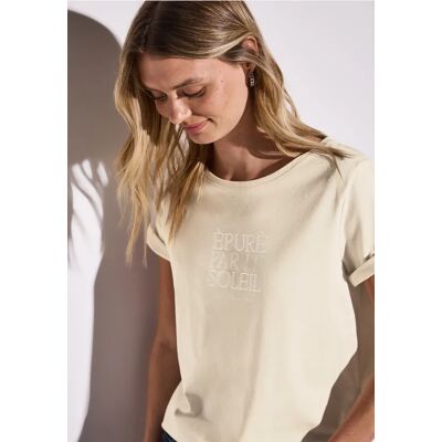 Street One T-Shirt mit Wording - Beige - Damen Street One T-Shirt mit Wording - Beige - Damen