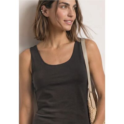 Street One Basic Top mit Rundhals in Unifarbe - Braun - Damen Street One Basic Top mit Rundhals in Unifarbe - Braun - Damen