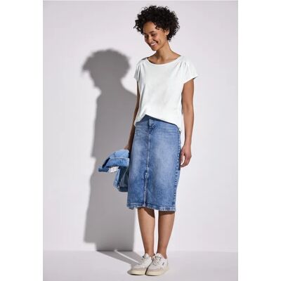 Street One Shirt mit Raffung - Weiß - Damen Street One Shirt mit Raffung - Weiß - Damen