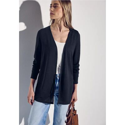 Street One Lange Strick-Look Jacke - Blau - Damen Street One Lange Strick-Look Jacke - Blau - Damen