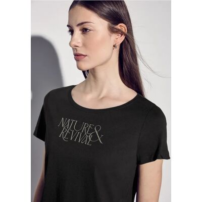 Street One T-Shirt mit Wording - Schwarz - Damen Street One T-Shirt mit Wording - Schwarz - Damen