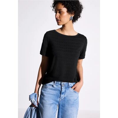 Street One Strukturshirt - Schwarz - Damen Street One Strukturshirt - Schwarz - Damen