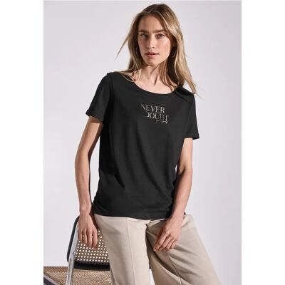 Street One Shirt mit Frontprint - Schwarz - Damen Street One Shirt mit Frontprint - Schwarz - Damen