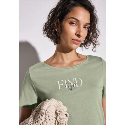 Street One T-Shirt mit Wording Artwork - Grün - Damen Street One T-Shirt mit Wording Artwork - Grün - Damen
