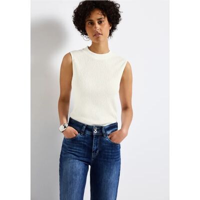 Street One Strukturtop mit Turtleneck - Weiß - Damen Street One Strukturtop mit Turtleneck - Weiß - Damen