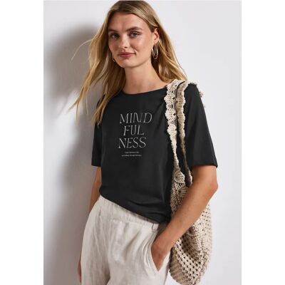 Street One Softes Shirt mit Wording - Schwarz - Damen Street One Softes Shirt mit Wording - Schwarz - Damen