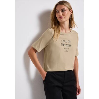 Street One Softes Shirt mit Wording - Beige - Damen Street One Softes Shirt mit Wording - Beige - Damen