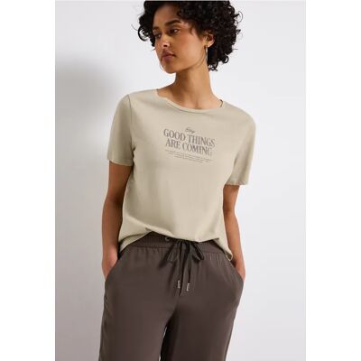 Street One Washed-Look T-Shirt - Beige - Damen Street One Washed-Look T-Shirt - Beige - Damen