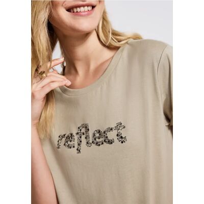 Street One T-Shirt mit Wording - Beige - Damen Street One T-Shirt mit Wording - Beige - Damen