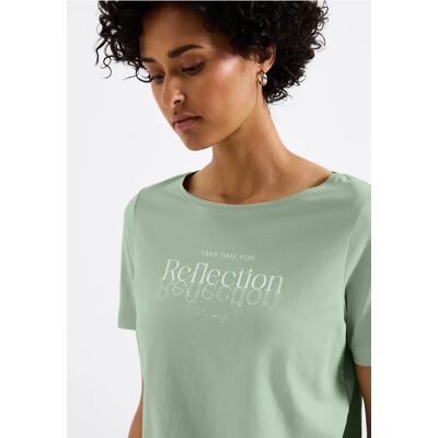 Street One T-Shirt mit Folienwording - Grün - Damen Street One T-Shirt mit Folienwording - Grün - Damen