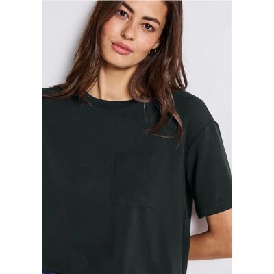 Street One T-Shirt mit Brusttasche - Grün - Damen Street One T-Shirt mit Brusttasche - Grün - Damen