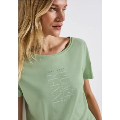 Street One T-Shirt mit Wording Print - Grün - Damen Street One T-Shirt mit Wording Print - Grün - Damen