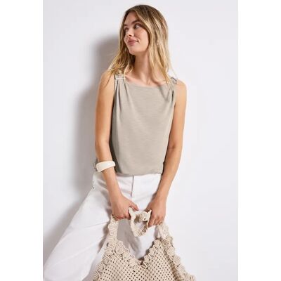 Street One Silk-Look Top - Beige - Damen Street One Silk-Look Top - Beige - Damen