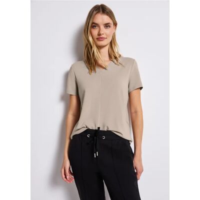 Street One V-Neck T-Shirt - Beige - Damen Street One V-Neck T-Shirt - Beige - Damen