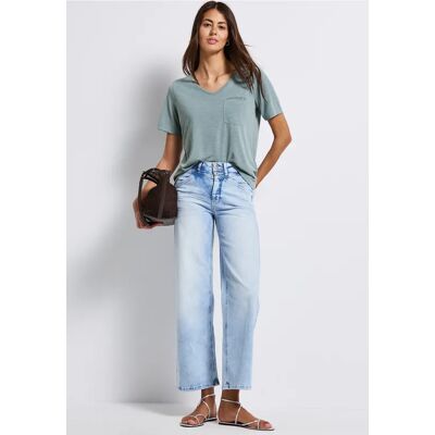 Street One T-Shirt mit Schmuckdetail - Blau - Damen Street One T-Shirt mit Schmuckdetail - Blau - Damen