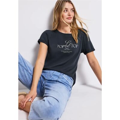 Street One Shirt mit Turn-Up-Detail - Blau - Damen Street One Shirt mit Turn-Up-Detail - Blau - Damen