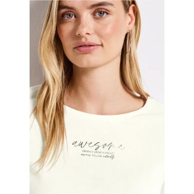 Street One T-Shirt mit Print - Weiß - Damen Street One T-Shirt mit Print - Weiß - Damen