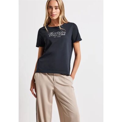 Street One T-Shirt mit Wording Artwork - Blau - Damen Street One T-Shirt mit Wording Artwork - Blau - Damen