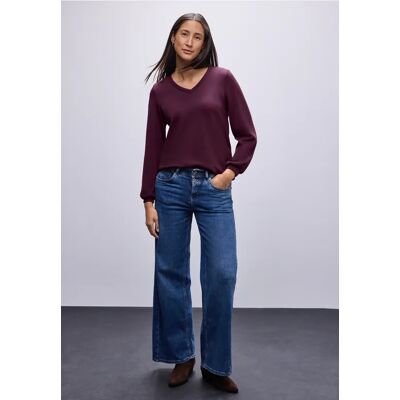 Street One Silk-Look Shirt - Rot - Damen Street One Silk-Look Shirt - Rot - Damen