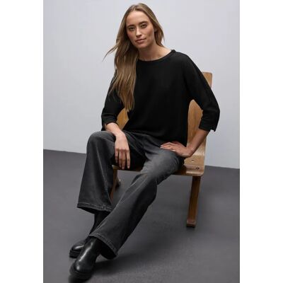Street One Glitzerndes Strukturshirt - Schwarz - Damen Street One Glitzerndes Strukturshirt - Schwarz - Damen