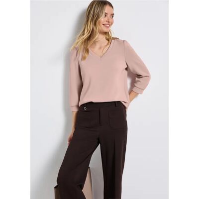 Street One Silk-Look Shirt mit Raffung - Rosa - Damen Street One Silk-Look Shirt mit Raffung - Rosa - Damen