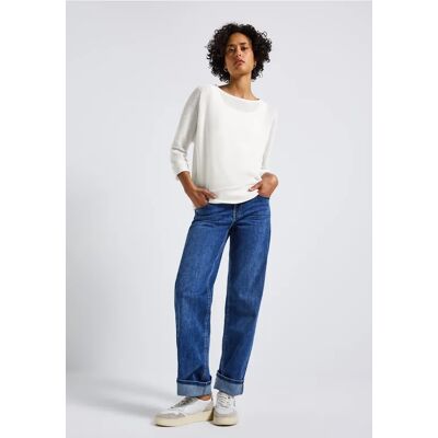 Street One Strick-Look Shirt - Weiß - Damen Street One Strick-Look Shirt - Weiß - Damen