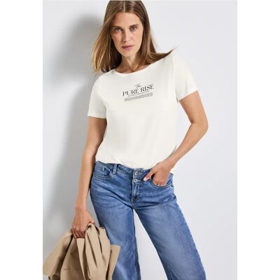 Street One Shirt mit Wording Artwork - Weiß - Damen Street One Shirt mit Wording Artwork - Weiß - Damen