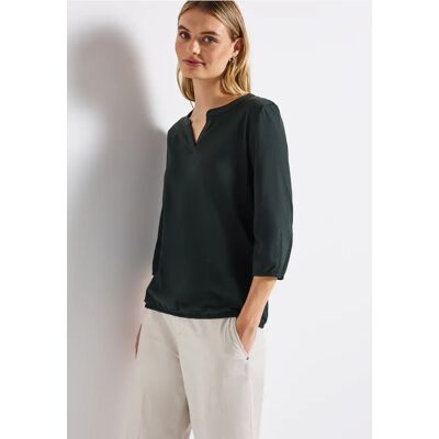 Street One Split Neck Jersey Shirt - Grün - Damen Street One Split Neck Jersey Shirt - Grün - Damen