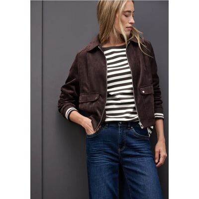 Street One Gestreiftes U-Boot Shirt - Braun - Damen Street One Gestreiftes U-Boot Shirt - Braun - Damen