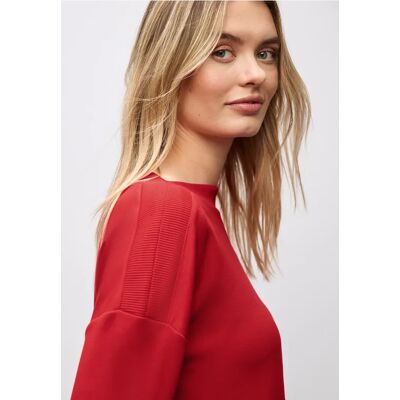 Street One Shirt mit U-Boot-Ausschnitt - Rot - Damen Street One Shirt mit U-Boot-Ausschnitt - Rot - Damen