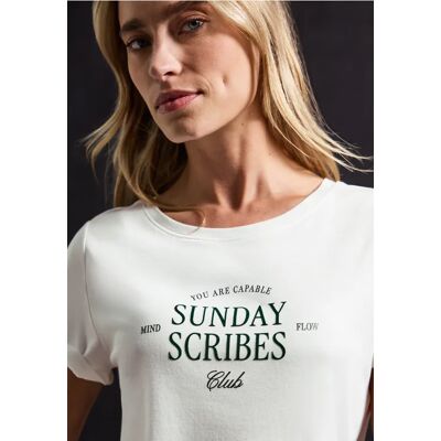 Street One T-Shirt mit Wording - Weiß - Damen Street One T-Shirt mit Wording - Weiß - Damen