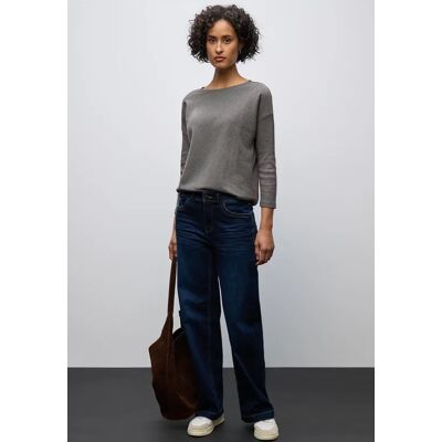 Street One Shirt mit Rippstruktur - Braun - Damen Street One Shirt mit Rippstruktur - Braun - Damen
