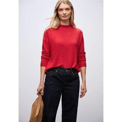 Street One Softes Turtleneck Shirt - Rot - Damen Street One Softes Turtleneck Shirt - Rot - Damen