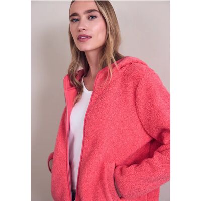 Street One Teddy-Jacke mit Kapuze - Pink - Damen Street One Teddy-Jacke mit Kapuze - Pink - Damen