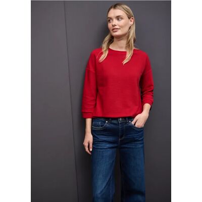 Street One Strukturmix Shirt - Rot - Damen Street One Strukturmix Shirt - Rot - Damen