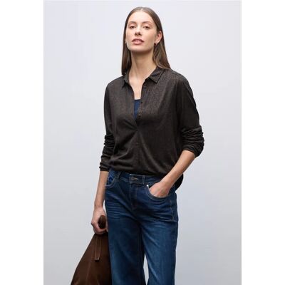 Street One Leo-Shirt mit Hemdkragen - Braun - Damen Street One Leo-Shirt mit Hemdkragen - Braun - Damen