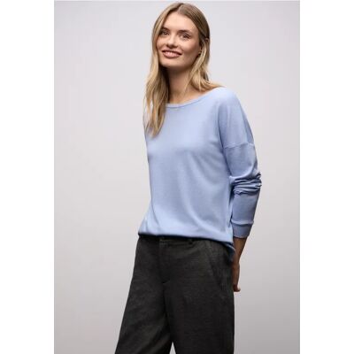 Street One Melange Shirt - Blau - Damen Street One Melange Shirt - Blau - Damen