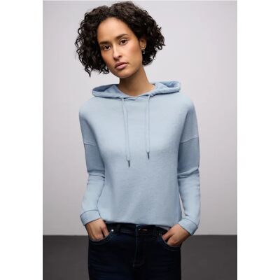 Street One Melange Hoodie Shirt - Blau - Damen Street One Melange Hoodie Shirt - Blau - Damen