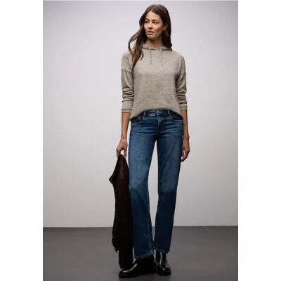 Street One Melange Hoodie Shirt - Braun - Damen Street One Melange Hoodie Shirt - Braun - Damen