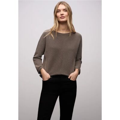 Street One Two-Tone Strukturshirt - Braun - Damen Street One Two-Tone Strukturshirt - Braun - Damen