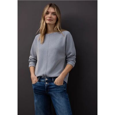 Street One Two-Tone Strukturshirt - Blau - Damen Street One Two-Tone Strukturshirt - Blau - Damen