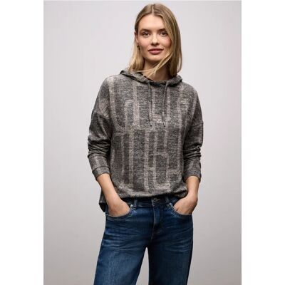 Street One Gemusterter Hoodie Shirt - Braun - Damen Street One Gemusterter Hoodie Shirt - Braun - Damen