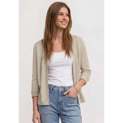 Street One Langarm Jacke im Strick-Look - Beige - Damen Street One Langarm Jacke im Strick-Look - Beige - Damen
