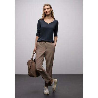 Street One Shirt mit Herzausschnitt - Blau - Damen Street One Shirt mit Herzausschnitt - Blau - Damen